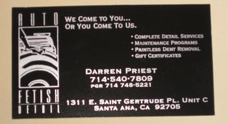 auto detailing business cards