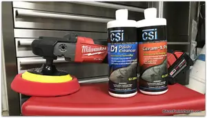 car detailing instructions on polishing car