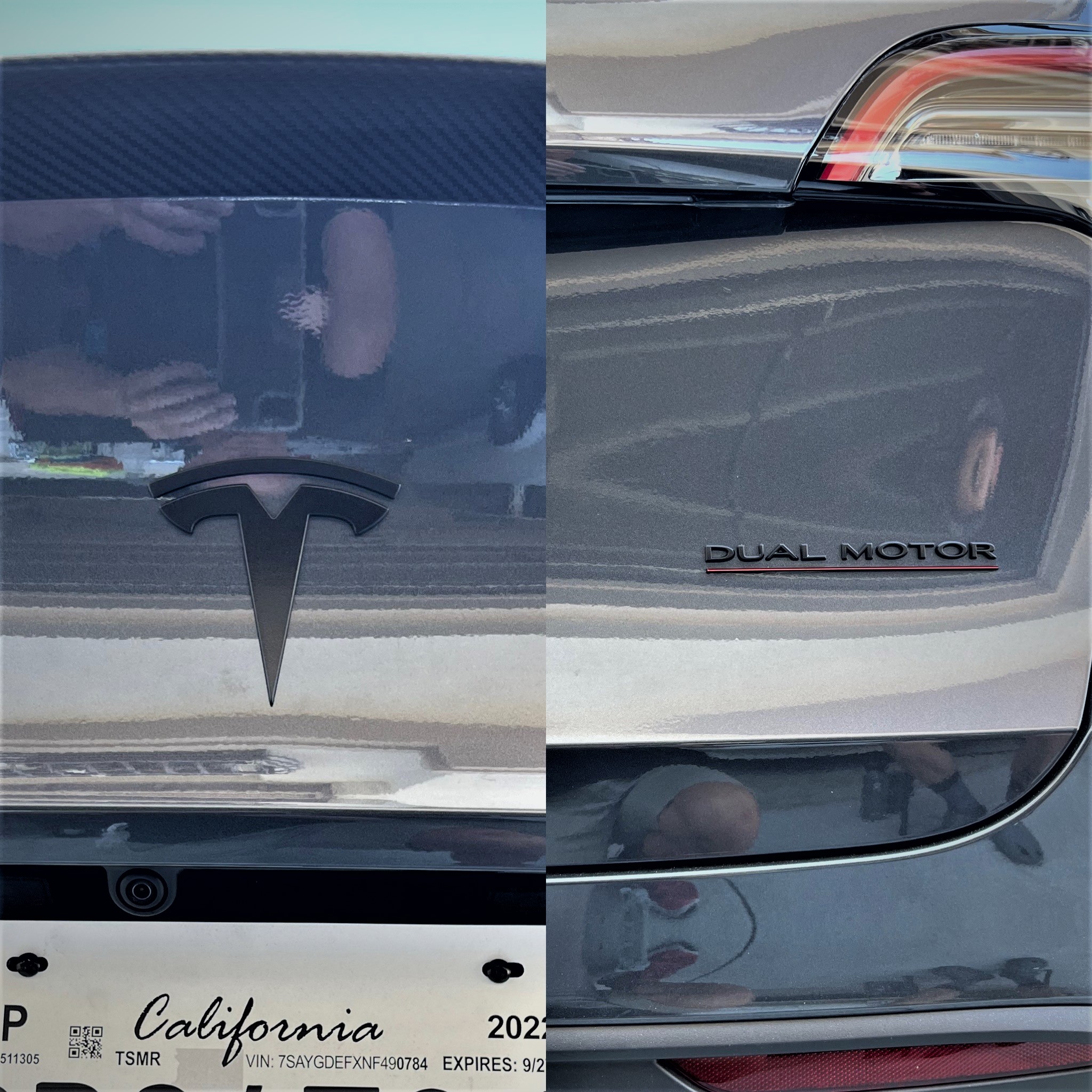 Tesla rear badge replacement