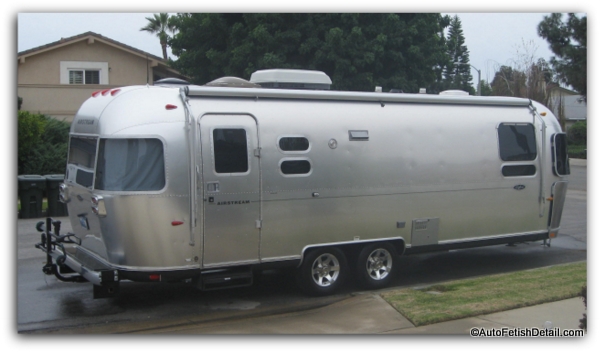 aluminum RV Airstream trailer with clear coat aluminum RV trailer with clear coat