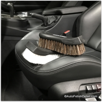 Leather & Upholstery Cleaning Brush, Custom fit for Car