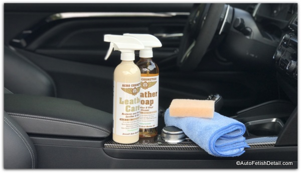 car leather cleaners inside BMW M4 with black leather upholstery DIY auto detailing tips