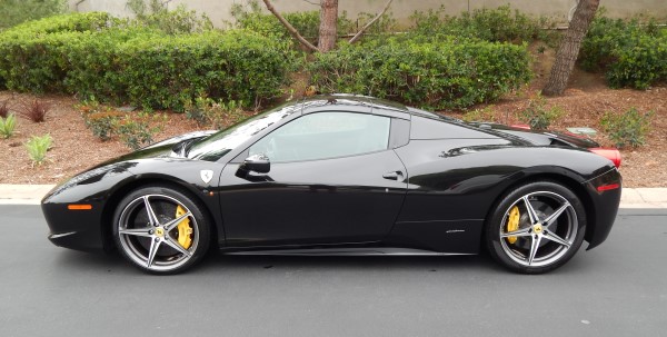 black Ferrari ferrari in black paint