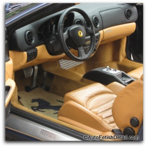 interior of Ferrari