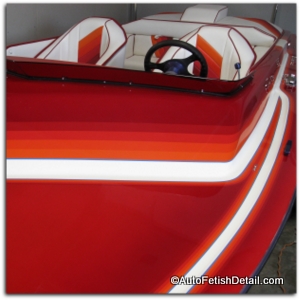 Hamilton boat with best fiberglass wax on it