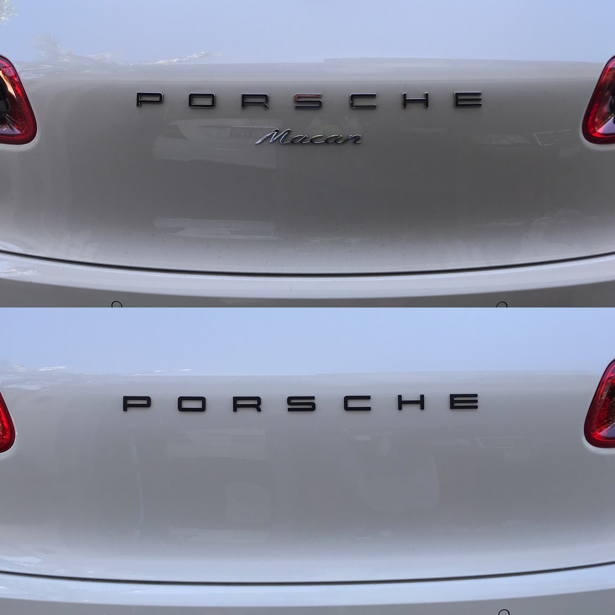 Porsche Macan emblem removal