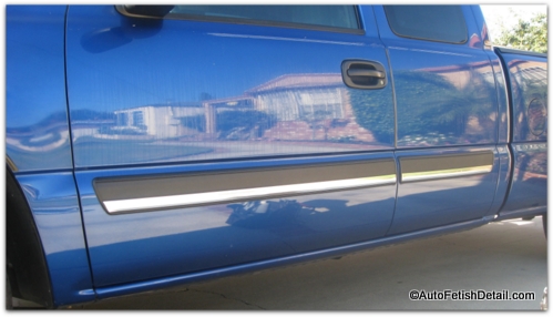 molding side truck removing door existing rub aging pinstriping rails faint along