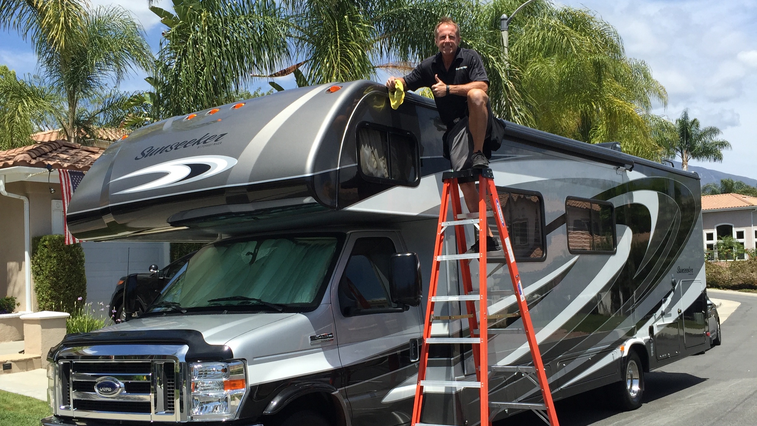 rv waxing with RV wax