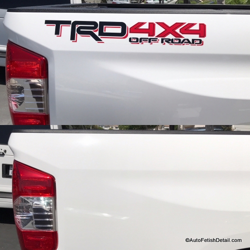 Toyota TRD 4x4 sticker removal