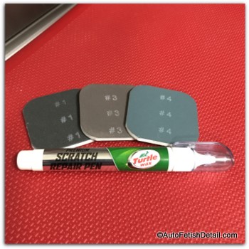 turtle wax scratch repair kit with sanding discs clear coat pen