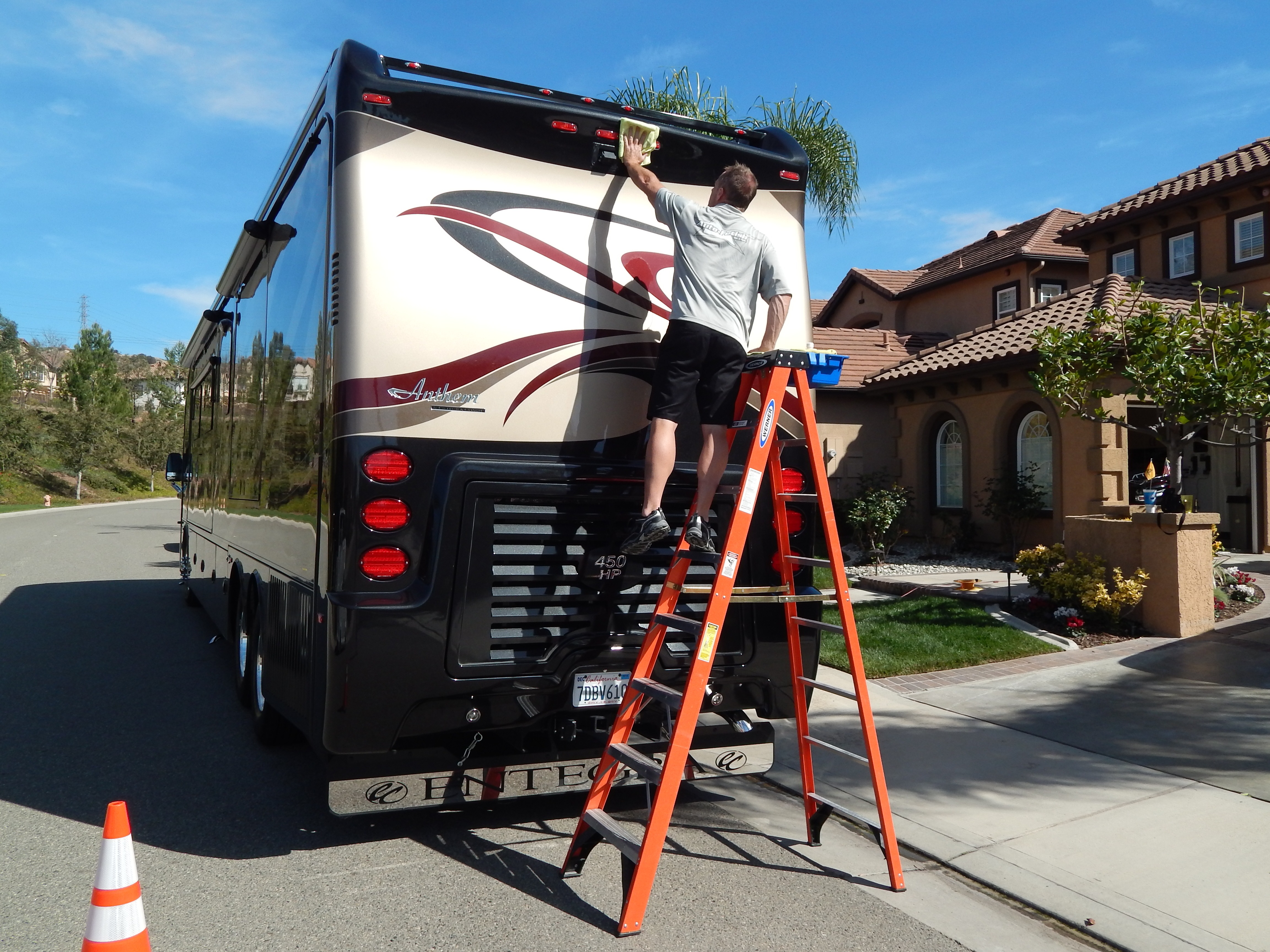 waxing full body paint RV